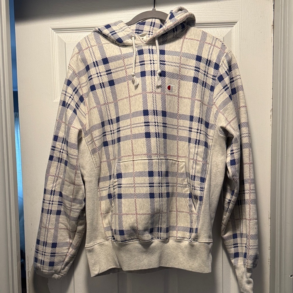 Champion Reverse Weave Plaid Hoodie